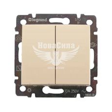 LEGRAND Valena Выключатель проходной двойной, слоновая кость, без рамки