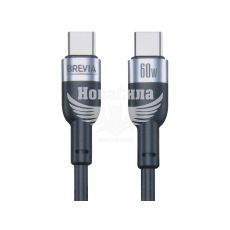 Кабель для зарядки моб. телеф. Type-C to Type-C (Brevia) 1.2м. черный, 60W, Box (52120)