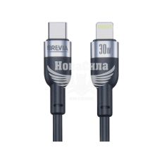 Кабель для зарядки моб. телеф. Type-C to Lightning (Brevia) 1.2м. черный, 30W, Box (52120)