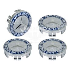 Колпачки для титановых дисков Mercedes (КНР) 75/70мм. (синий)