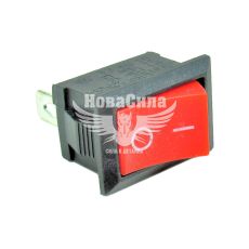 Кнопка (вимикач) універс. 1-полож. / 2-вих. (червона)