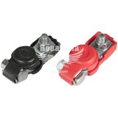 Клеммы для аккумулятора (Vortex) стальные, резиновое покрытие (Daewoo Lanos)