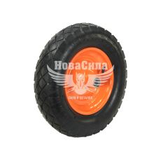 Колесо 4.00-8.00 без оси (Цветок PRO) 20мм 4PR, Оранжевый диск (тачка)