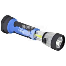 Лампа переносна інспекційна (телескопічна) (Brevia) LED 3W COB+1W 300lm, 2000mAh, адаптер AC 220