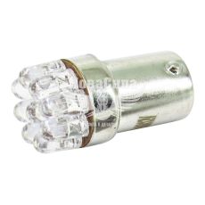 Лампочка 1-но конт. груша біла LED 12V 9-діодів P21W BA15s (Solar) (к-т.-4шт.)