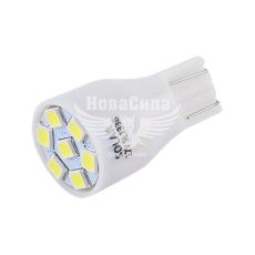 Лампочка без цоколя LED T10_W5W SMD біла 7-діодів 12V W2.1x9.5d (Solar) (к-т.-2шт.)