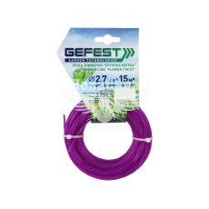 Косильна струна (Gefest) цветок крученый 2,7мм. 15м. Леска