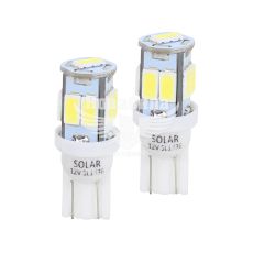Лампочка без цоколя LED T10_W5W SMD біла 9-діодів 12V W2.1x9.5d (Solar) (к-т.-2шт.)