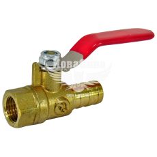 Кран шаровый воздушный с внутр. резьб. 1/4 на шланг 12мм. (Intertool)