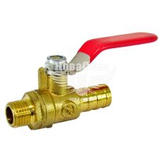 Кран шаровый воздушный с зовн. резьб. 1/4 на шланг 12мм. (Intertool)