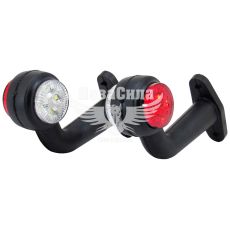 Ліхтар габаритний ріжок (Україна) LED 12-24V зігнутий