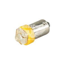 Лампочка з цоколем LED T4W LEDS жовта 1-діод 12V-0,7Вт BA9s (Futura) (упак.-10шт.)