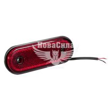 Ліхтар габаритний універсальний (Isiksan) LED 12-24V овал підсвітка по кругу (червоний)