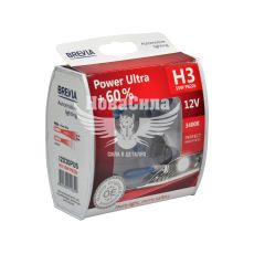 Лампочка галогенна H3 PK22s 12V-55Вт (Brevia) +60 (Power Ultra) (кт. 2шт.)