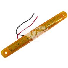 Ліхтар габаритний універсальний (КНР) довгий 12-діодів 165х15мм. жовтий