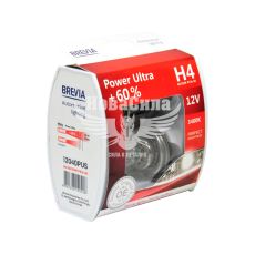 Лампочка галогенна H4 P43t 12V-60/55Вт (Brevia) +60 (Power Ultra) (кт. 2шт.)