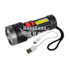 Ліхтарик ручний (КНР) діодний LED з боковим світлом та USB зарядкою (L-822)
