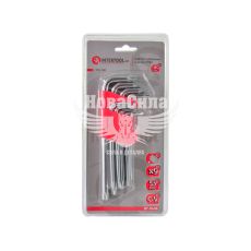 Набір зірочок Г-подібних ключів TORX (Intertool) Cr-V, T10-T50, 55HRC
