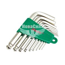 Набір шестигранних ключів Г-подібних з кулястим након. (Hans) 9 од. (16774-9M)