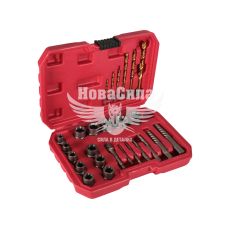 Набір екстракторів та свердел (Intertool) 26пред. для пошкоджених болтів та гайок