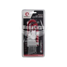 Набір зірочок Г-подібних ключів TORX (Intertool) Cr-V, T10-T50, 58-62HRC