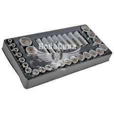 Набор торцевых головок (Hans) 32 предметов 1/2 8-32мм.