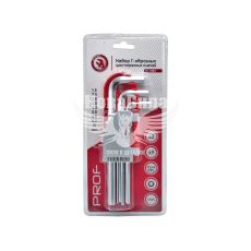 Набір шестигранних ключів Г-подібних (Intertool) 9 од. Cr-V 58-62 HRC