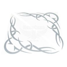 Наклейка Кутова (скла бокового) (графіті) (срібна) 31х31