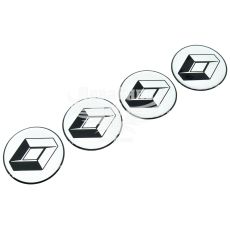 Наклейка Renault на ковпаки (срібна) (силікон) діам. 5х5