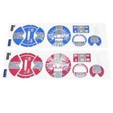 Наклейки в щиток приборів (на датчики) АРТ-Райсинг (підсвітка синя) Ваз-2105