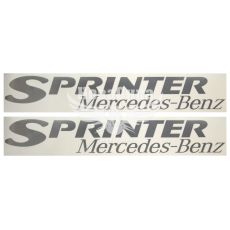 Наклейка на сторону авто с надписью SPRINTER (серебряная.) 96х15