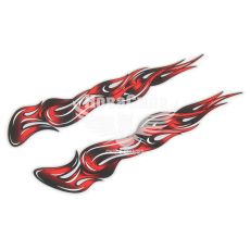 Наклейка Пламя красная 36х6,5