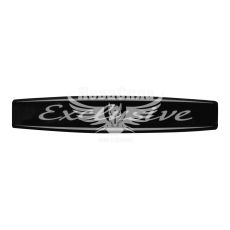 Наклейка з написом Exclusive (чорне тло) (силікон) 12х2,2
