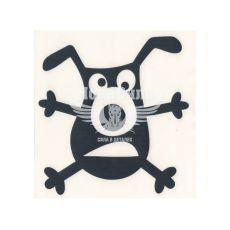 Наклейка на заднє скло Пес 11х10 (чорна)