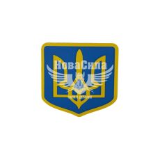 Наклейка Герб України (жовтий на синьому тлі) 5,1х5