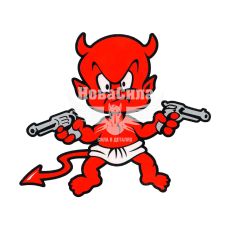 Наклейка Чортеня (с пистолетами) 12х10,3