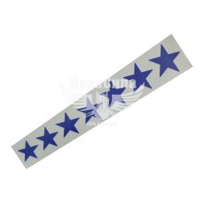 Наклейка звезды в ряд (синяя) 37,5х6,5