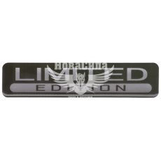 Наклейка з написом Limited (чорне тло) (силікон) 10,5х2,3