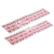 Наклейка UA (вишиванка) червона 100х16,5