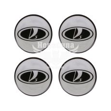 Наклейка LADA на ковпаки (срібна) (силікон) діам. 5х5