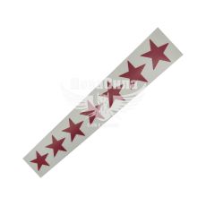 Наклейка звезды в ряд (красная) 37,5х6,5