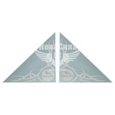 Наклейка Кутова (скла бокового) (MAN) (біла) 31х31