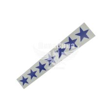 Наклейка звезды в ряд (синяя) 25х4