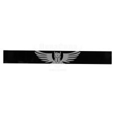 Наклейка стекла лоб. (внешн.) без надписи (черная глянцевая) 136х16,5