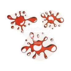 Наклейка Клякса (красная) (1кт-3шт.)