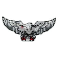 Наклейка Орел (крылья в сторону) (Серебряный.) 29х13