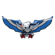 Наклейка Орел (крила в бік) (синій) 29х13