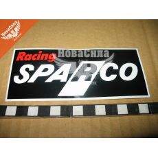 Наклейка з написом SPARCO (прямокутна) 13,5х5,8