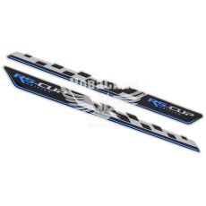 Наклейка Пламя (шашка) (Серебряный.) 55х5,5