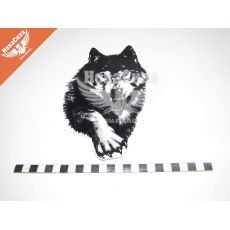 Наклейка Вовк (голова) 20х13,5